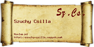 Szuchy Csilla névjegykártya